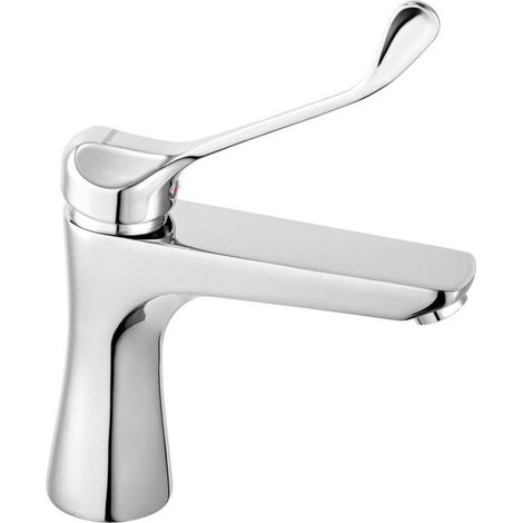 Grifo de lavabo independiente Algeo Square Medico, tapón de plástico con sistema de clic. (1/2)