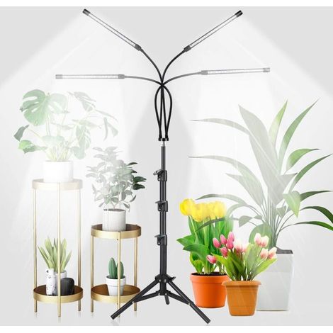 168 LED Lampada per piante, luce calda rossa e bianca, lampada per la crescita delle piante con treppiede, lampada LED a spettro completo per piantine, con 3 modalità timer e 10 livelli di luminosità (1/5)