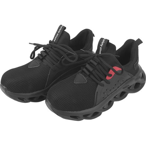 Chaussures de sécurité pour hommes, embout en acier, respirantes, anti-chocs et anti-perforation (42) (1/5)