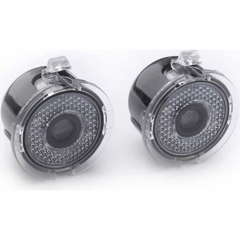 Adatto per proiettore logo specchietto retrovisore a LED Ford, logo di benvenuto a LED per auto sotto lo specchietto retrovisore, kit luci per auto, luce di benvenuto fantasma per auto (rotonda
