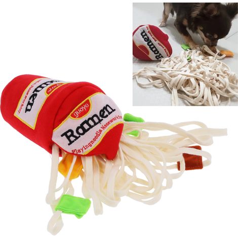 Interaktives Hundespielzeug zum Schnüffeln und Futtersuchen, Nudelbecher aus Filz und Plüsch, langlebig und leicht zu reinigen, 13 cm Durchmesser, zur Entspannung und zur Anregung der Instinkte (1/5)