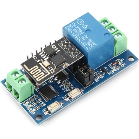 Module relais WiFi unidirectionnel pour application mobile Android, interrupteur de commande à distance sans fil 12 V ESP8266 (1/5)