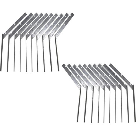 Galvanised Razor Barbed Wire Brackets Pack of 20 (Front Facing Fence Wall Security)