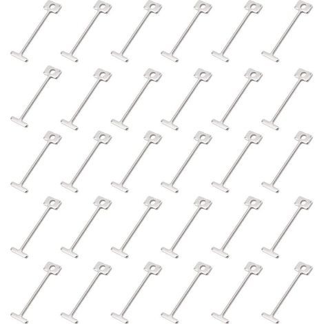 Lot de 200 aiguilles en T de rechange en acier de 1 5 mm pour mur de sol (1/4)