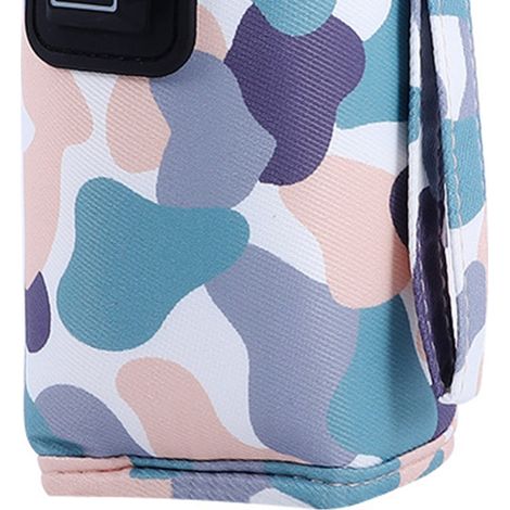 Chauffe-biberon USB à trois réglages de température, fermeture velcro, chauffe-biberon portable, imprimé camouflage blanc. (1/5)