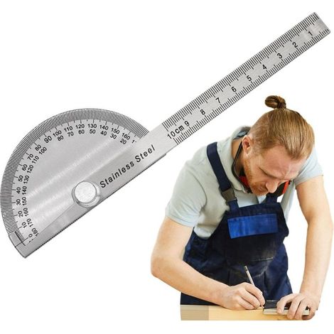 Informador para carpintería Escuadra de acero inoxidable - herramienta matemática y de medición de reglas para carpintería en la construcción (1/5)