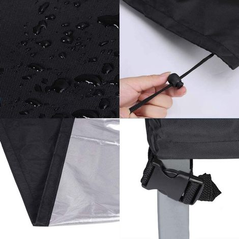 Housse Protection Salon De Jardin 180x120x74cm Housse De Protection Imperméable Housses De Meubles De Patio Imperméable Housse Pour Salon De Jardin Bas Résistant À La Déchirure Pour Table-Noir (1/4)