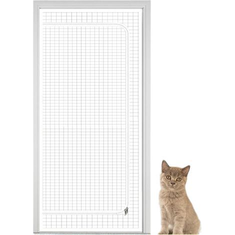 Porte Moustiquaire Anti-Fugue pour Chats, Filet De Protection À Fermeture Éclair, Accessoires pour Animaux pour Salon Cuisine Chambre (1/5)