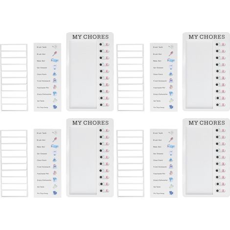 4 pièces Tableau de Tâches DIY Recyclable Portable Liste de Chores Détachable Planificateur de Voyage MYCHORES (1/5)