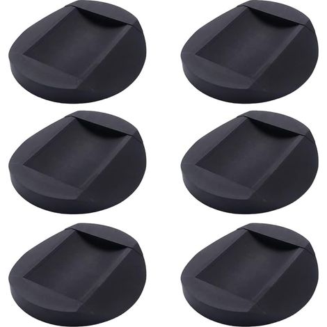 x rutschfeste Gummipads, Möbel-Beaver Cups, Stuhlfußkissen für alle Böden, Möbelrollen, Schwarz