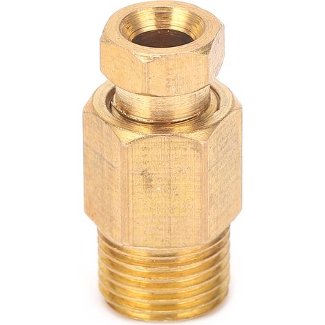 Oil Pipe Fitting Elbow Brass Straight Block Connector Adapter for Pipe ConnectionPD410 (1/5)