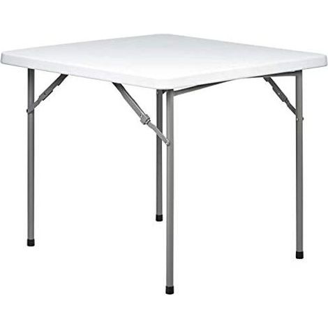 TAVOLO ADOLF 87X87XCM74CM PIEGHEVOLE IN RESINA BIA (1/3)