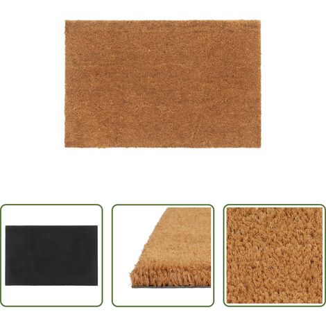 Tapis de porte -  Tapis de porte naturel 65x100 cm fibre de coco touffeté (1/5)
