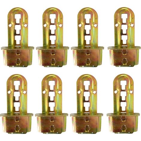 Équerres de Lit Equerre Réglable en Metal pour Lit Équerre de Fixation pour Cadre de Lit à Lattes et sa Barre Centrale Connecteurs Raccord pour Meuble Chromé Jaune Lot de 8 (1/5)