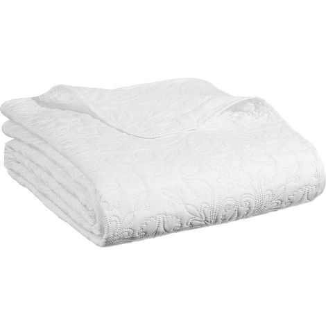 Copriletto Arabesque 2 federe bianco avorio 260x240cm - Atmosphera créateur d'intérieur (1/5)