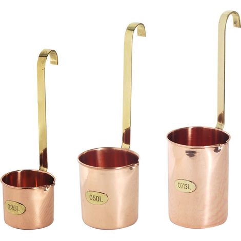 Signes Grimalt Küchenutensilien Spiel 3 PCs Litro Copper 3U Silver Utensils 9x9x29cm 5740