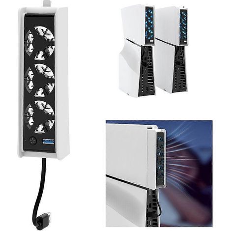 Ventilateur de refroidissement pour consoles Slim 3Gear amélioré et silencieux avec USB 3.0 (1/4)