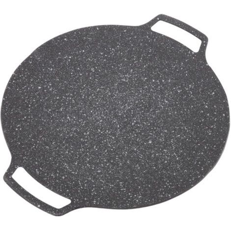 Plaque de Barbecue Coréenne, Grill Non Adhésif Circulaire, Poêle à Frire pour Maison et Extérieur, Ustensiles de Barbecue pour Grillades (1/4)