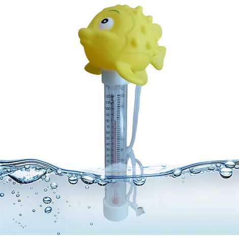 Thermomètre Flottant, Moniteur Flottant Facile à Lire, Résistant aux Chocs pour Piscine, pour Extérieur Intérieur Maison Spa Bain à Remous Bassin Aquarium Garçons et Filles