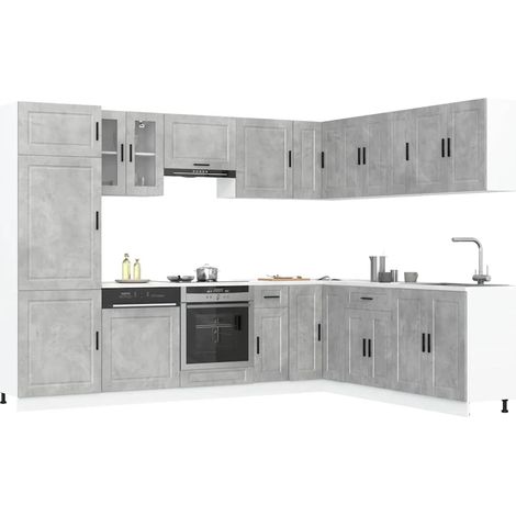 vidaXL Ensemble d'armoires de cuisine 14 pcs Porto bois d'ingénierie (1/5)