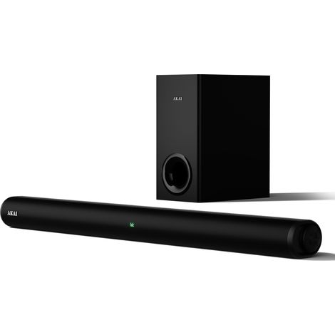 Barra de sonido Akai ASB-8WSW 2.1 150 W RMS Bluetooth 5.3 HDMI ARC USB FM Negra (1/4)