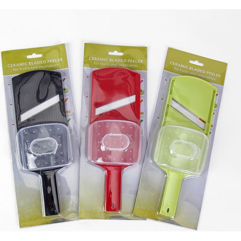 Ensemble de 3 trancheuses double face, en plastique, dimensions : 11 x 11 x 18 cm (27,7 x 9,2 x 1,5 cm) (1/5)