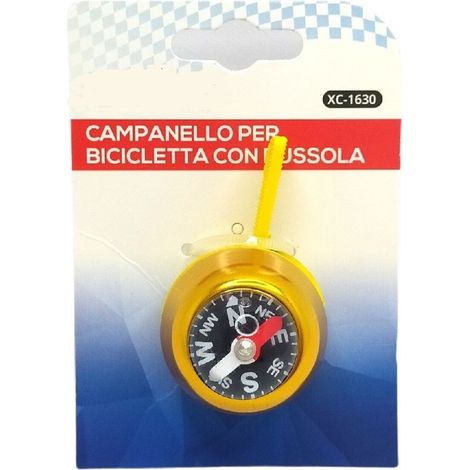 TRADE SHOP - Campanello Per Bicicletta Bici Con Bussola Per Manubrio Vari Colori Xc-1630 - (1/3)