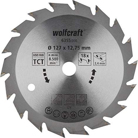 wolfcraft Lama per seghe circolari manuali TCT, serie verde I 6355000 I Tagli rapidi, medio/grossi (1/4)