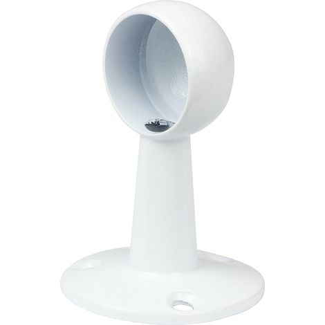 TIMCO End Bracket For Round Tube White - 25mm