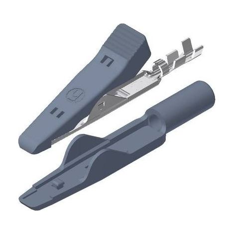 KS MINIATUR-ABGREIFKLEMME CRIMP GRAU MA 1