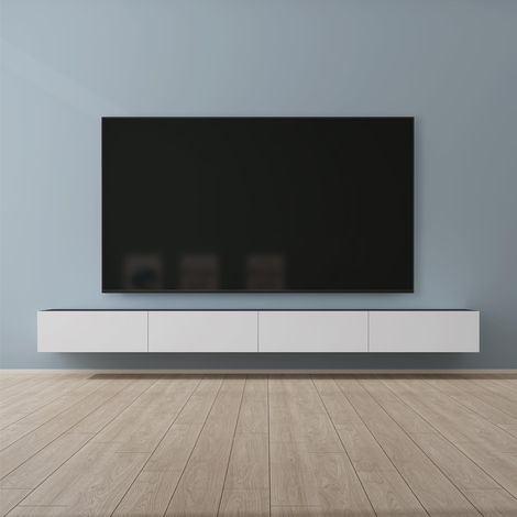 Mai & Mai Meuble TV Suspendue Armoire avec Soft-Close Table TV pour le Salon Gris Noir+Blanc Mat 320x40,2x30 cm TC002
