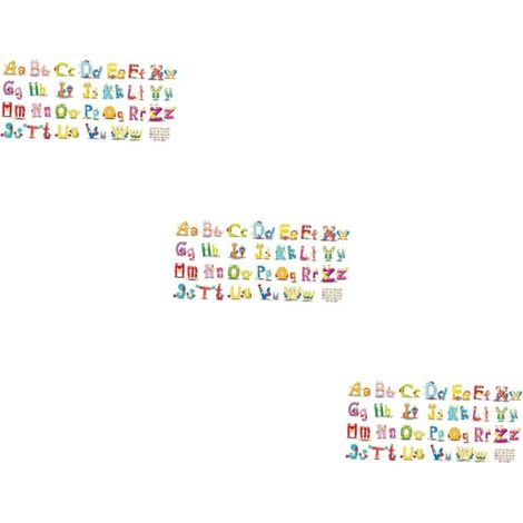 3 Pièces Autocollants Alphabet Adhésifs Décoratifs Lettres Anglaises pour Plus Faciles à Appliquer Idéaux pour Décoration Stylée (1/5)