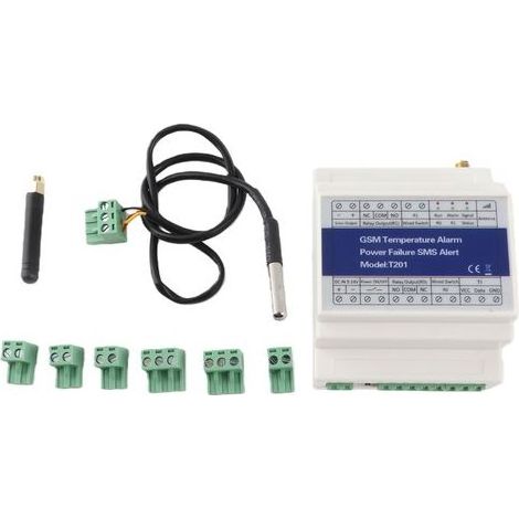 GSM Relay with Temperature Alarm and Power Status Monitoring T201, 2 Outputs, 2G/3G/4G, SMS (1/5)