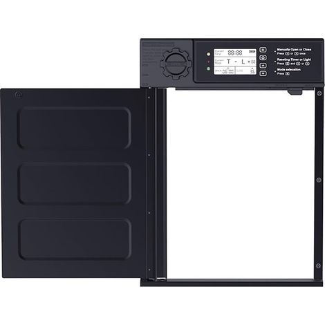 Porte De Poulet Chronométrée Automatique Portes De Volaille Capteur De Lumière Intelligent Télécommande Solaire Anti-Clip(B)