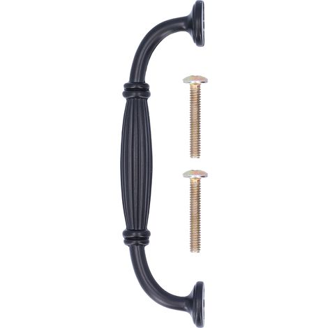 Toivize Poignée de tiroir en alliage de zinc noir – Accessoire de quincaillerie pour meubles domestiques – Longueur 15 cm, 2 pièces (1/5)