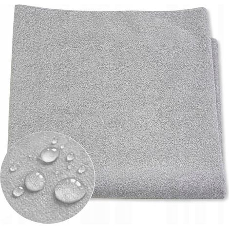 Esterilla impermeable de 90 x 60 cm, base impermeable para g贸ndola, tejido de rizo, color gris. (1/5)