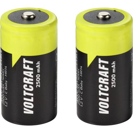 VOLTCRAFT Batteria ricaricabile 1/2 Torcia (C) NiMH 2500 mAh 1.2 V 2 pz.