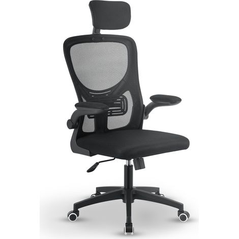 Sedia da ufficio Baltimora   Nero  Sedia ergonomica, regolabile in altezza con supporto per la testa e per la zona lombare (1/2)