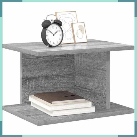 891179 Table de chevet 2 pcs Gris Sonoma 40 x 30 x 25 cm (1/5)