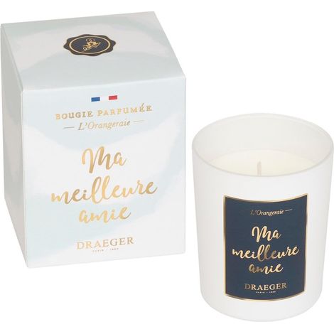 Bougie Cadeau Blanche Parfumée Orangeraie "Ma Meilleure Amie" - Idée Cadeau Sœur, Amie, Meilleure copine, Anniversaire - 100% Cire Végétale - 40h de combustion (1/5)