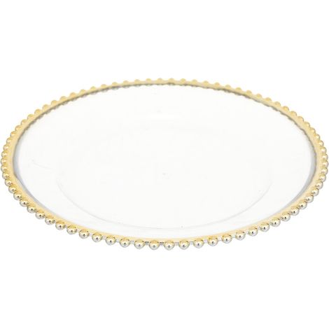 Assiette de présentation Ballet enchanté D32cm bord billes dorées - Atmosphera créateur d'intérieur (1/2)