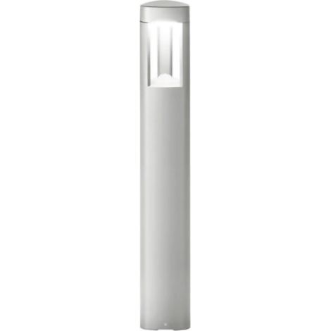 Borne D'Extérieur Ges481 En Aluminium Gris Métallisé, Diffuseur Opale Ip54, Raccordement Gx53 Max 11W - Gealuce (1/2)