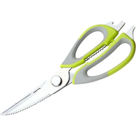 Ciseaux de cuisine multifonctions : Ciseaux alimentaires robustes en acier inoxydable aux poignées ergonomiques. (1/5)