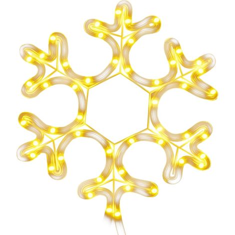 Figura de Navidad copo de nieve 48 LEDs blanco cálido 27x27 cm vidaXL (1/5)