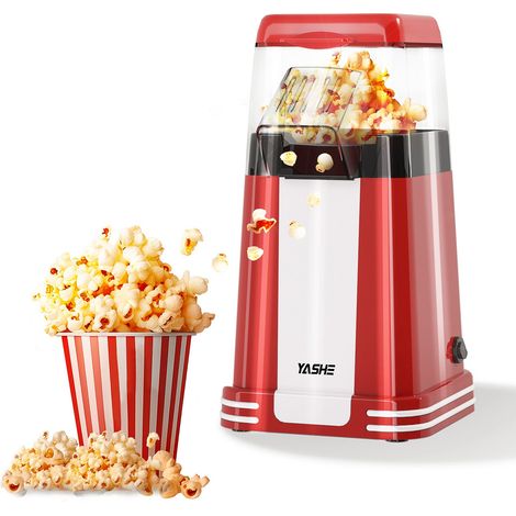 Machine à pop-corn rétro, 1200 W Machine à pop-corn à air chaud avec gobelet doseur (1/5)