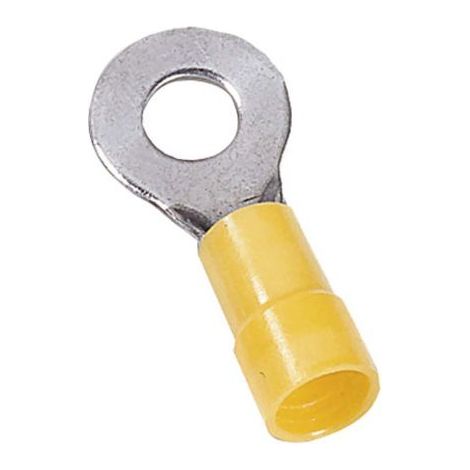 Cosses à œillet MECATRACTION, Isolé, Jaune, 6mm², M5, 9.6mm, série N