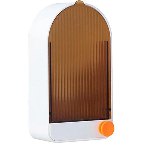 Porte-savon créatif, porte-savon, boîte à savon, récipient à savon pour la cuisine et la décoration d'hôtels-white orange (1/5)