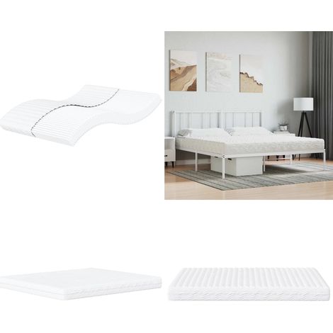 Materasso in Schiuma Bianco 160x210 cm Durezza H2 H3 - Schiuma PU - Durezza H2