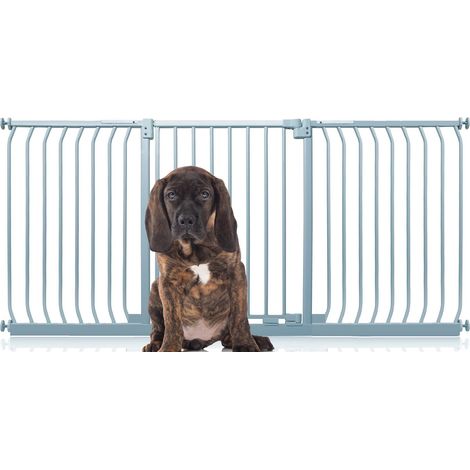 Bettacare Elite Pressure Dog Gate, 188cm - 197cm, Matt Grey, Pressure Fit Pet Gate for Dog and Puppy