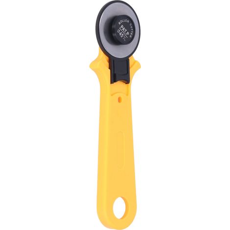 Couteau circulaire rotatif 45mm pour cuir et tissu, manche ergonomique pour coupe précise (1/5)